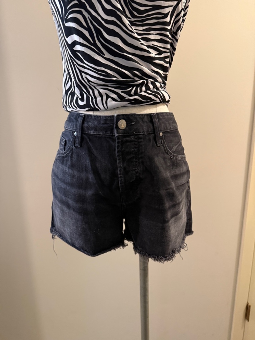 Black Frayed shorts J Brand